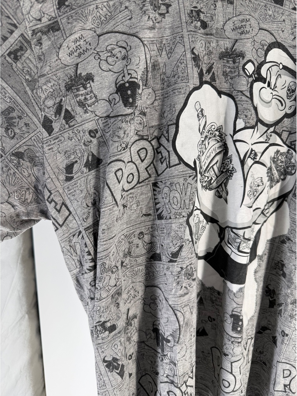 Popeye All Over Print Long Sleeve Shirt 4XL